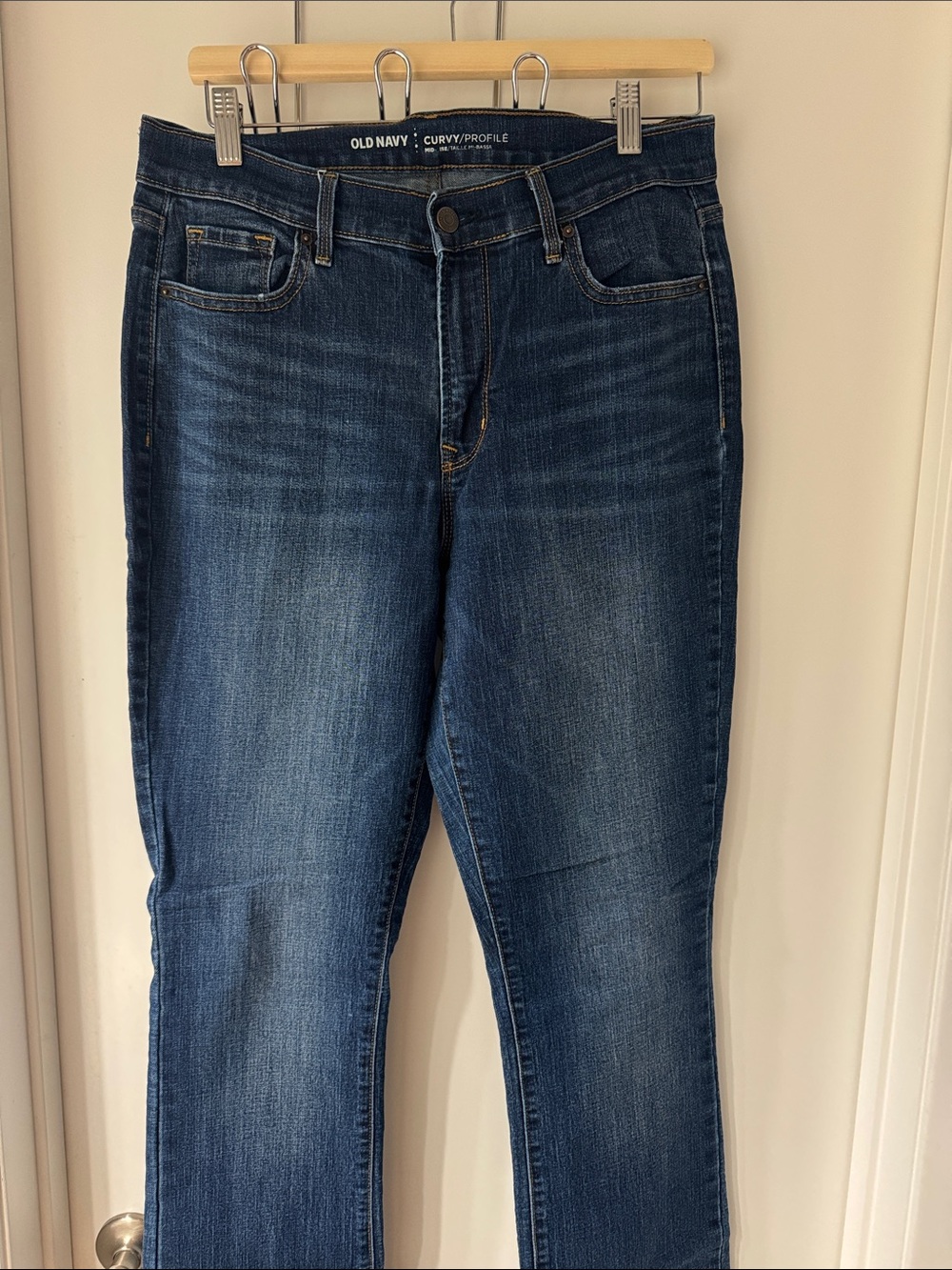 Old Navy Blue Curvy Tall Mid rise Indigo Jeans